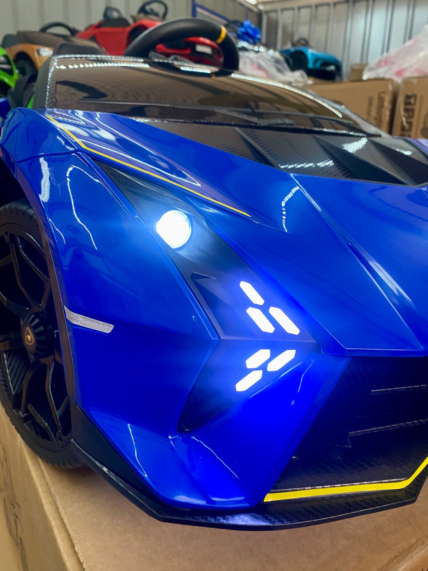 Licensed Lamborghini Autentica 12V Kids Ride on Car With Remote -BLUE