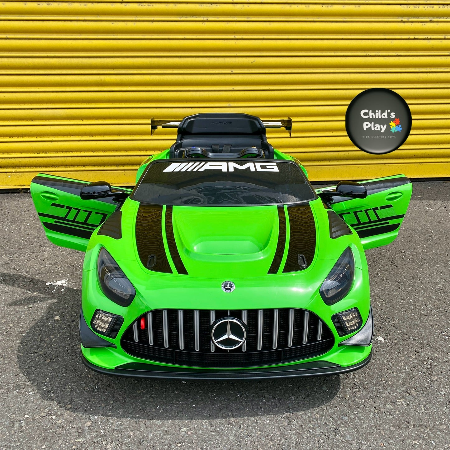 Mercedes AMG GT3 EVO 12V Kids Electric Ride On Car Remote Sport UPGRADED SPEC- ORANGE/ GREEN