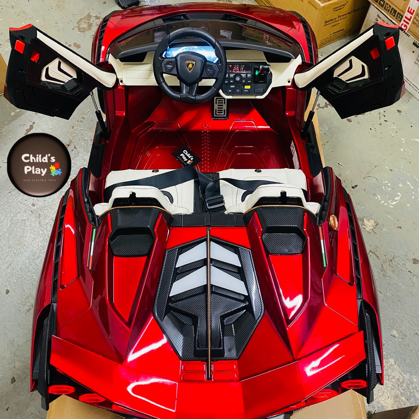 Lamborghini Sian XXL 2 Seater 24V Kids Ride on Car with Remote & Adult Seat EXCLUSIVE Available in x2 Colours!