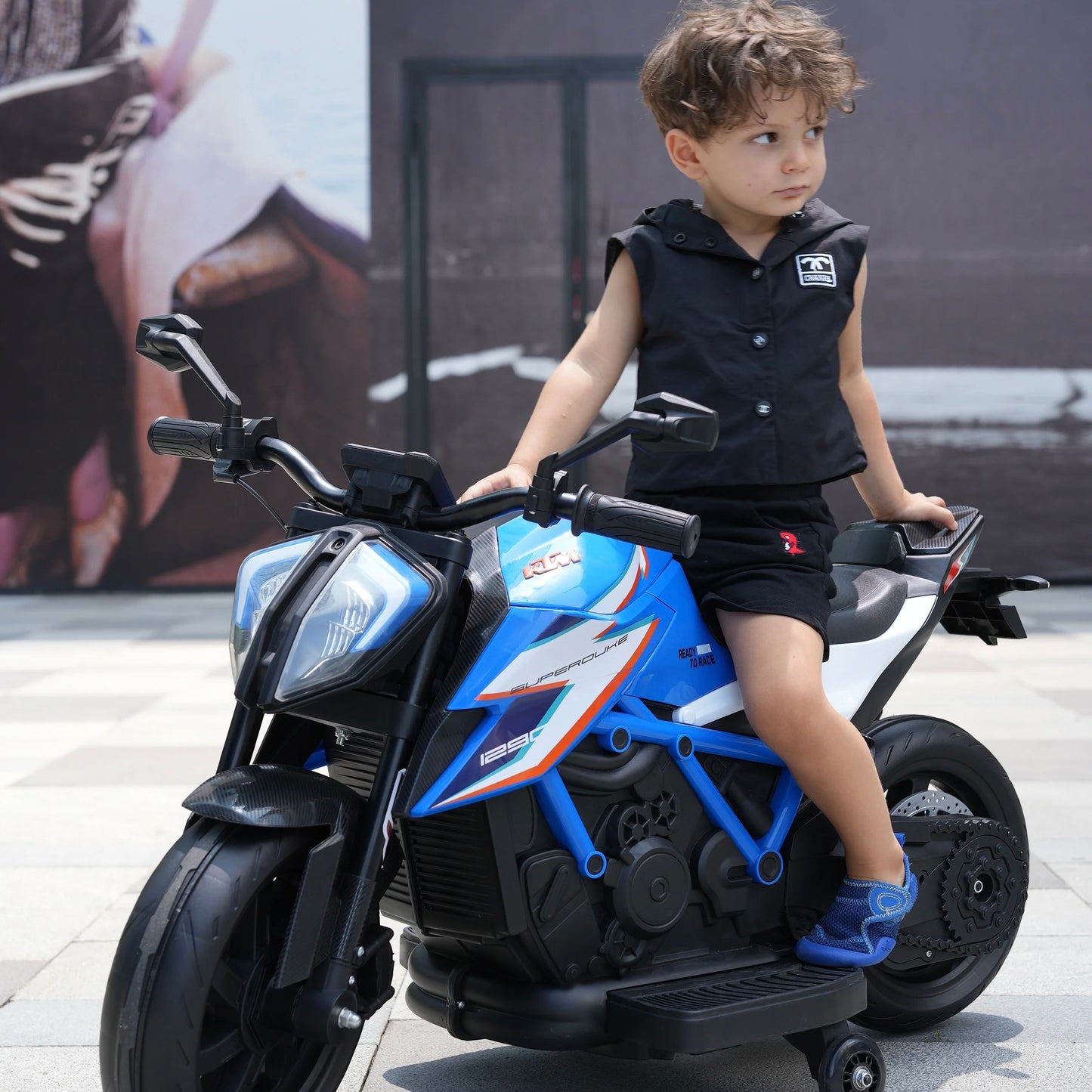 Officially Licensed KTM Superduke 12v Electric Ride On Kids Motor Bike with Stabilizers - Choice of x4 Colours