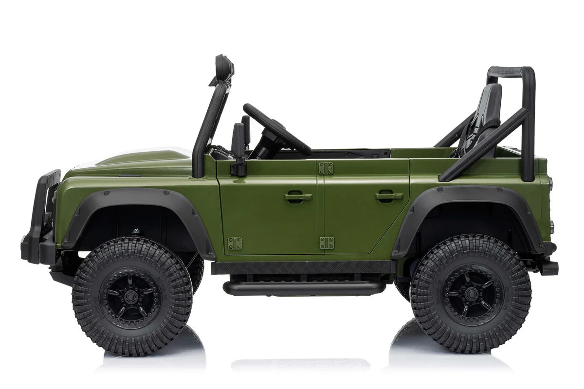 Licensed Land Rover
Defender 110 SVX/ PREMIUM SPEC 24v Battery/ Eva Rubber Wheels!