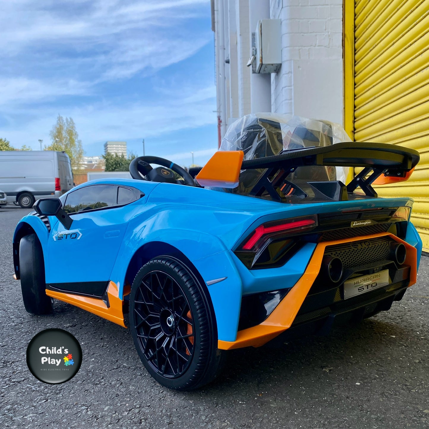 Licensed Lamborghini Huracan STO 24v DRIFT MODE Kids Electric Ride on Car- BLUE FASTEST RIDE ON CAR ON MARKET!