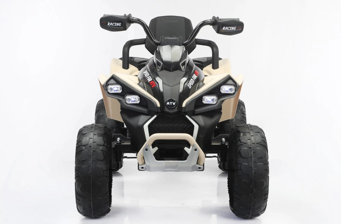 24V XXL Kids Electric Ride on Quad Bike ATV Renegade in KHAKI