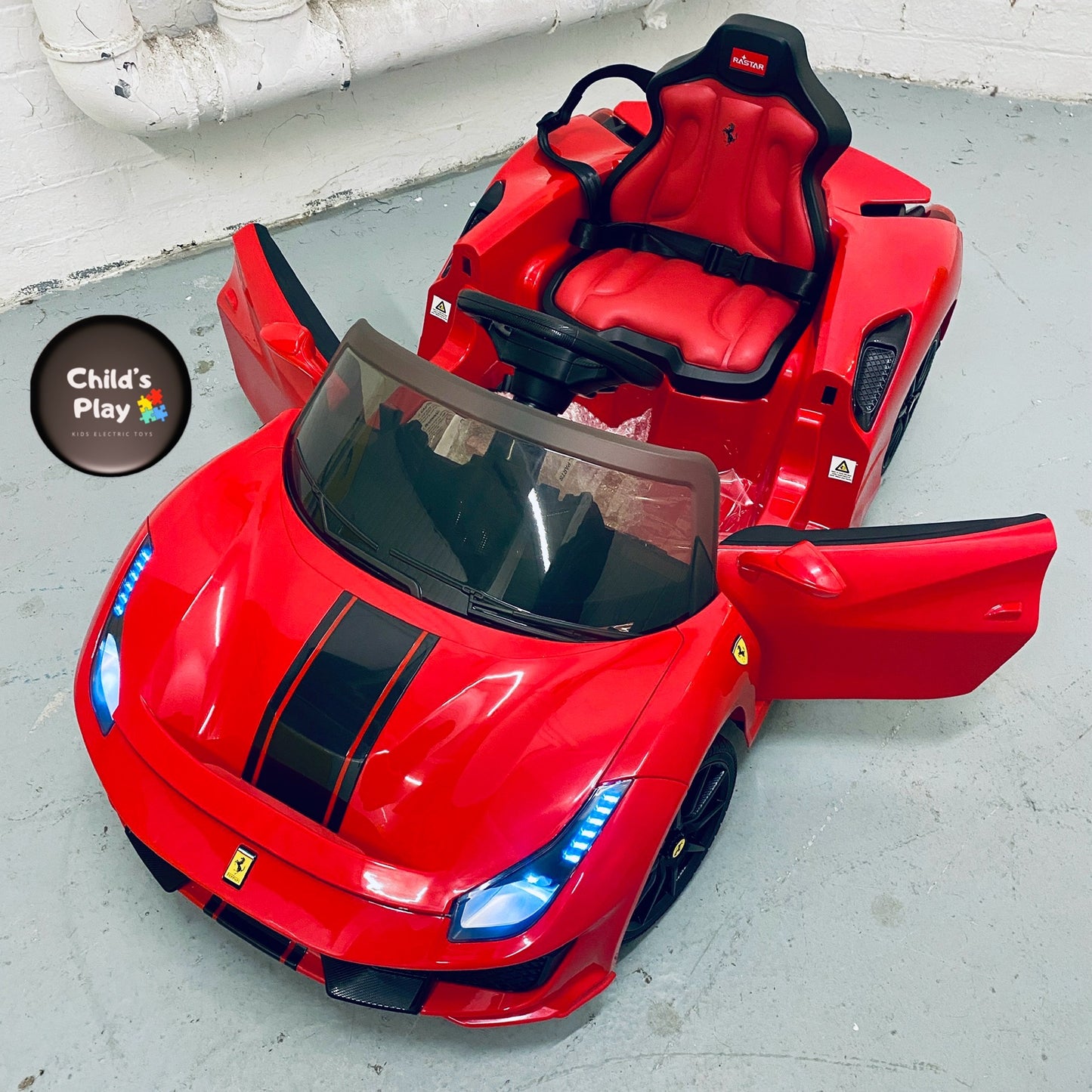 Kids Ferrari 488 Pista Spider Official EXCLUSIVE Luxury Ride-In Car