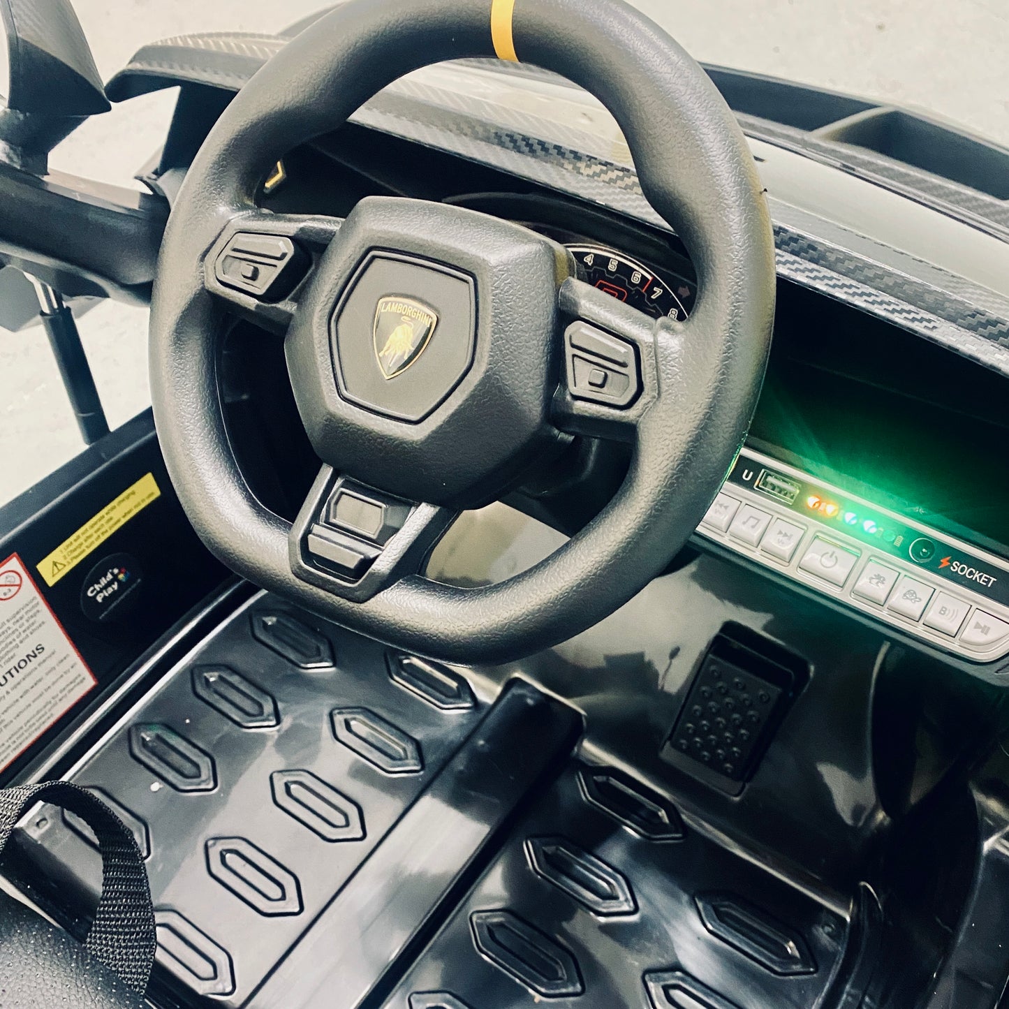 Licensed Lamborghini Autentica 12V Kids Ride on Car With Remote - Black