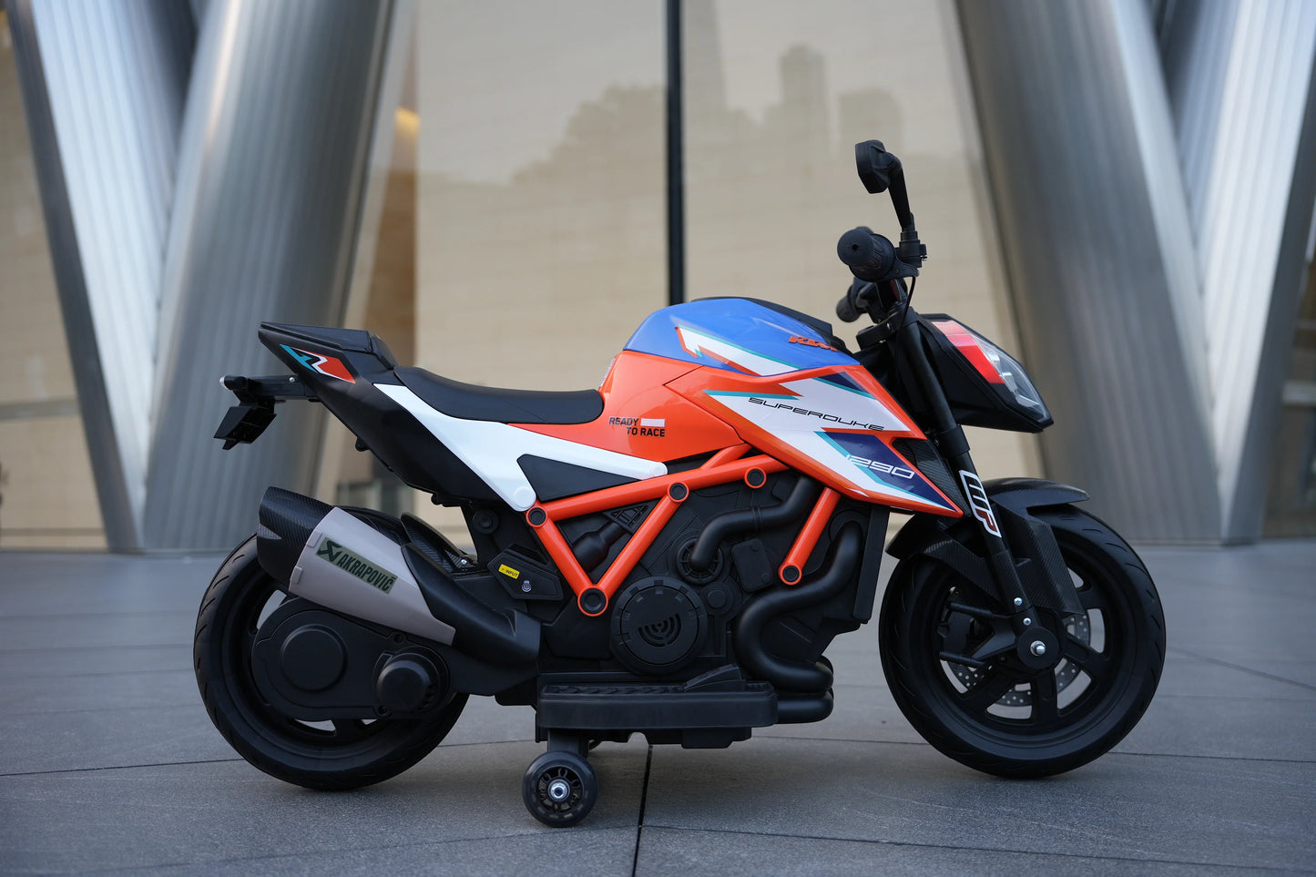 Officially Licensed KTM Superduke 12v Electric Ride On Kids Motor Bike with Stabilizers - Choice of x4 Colours