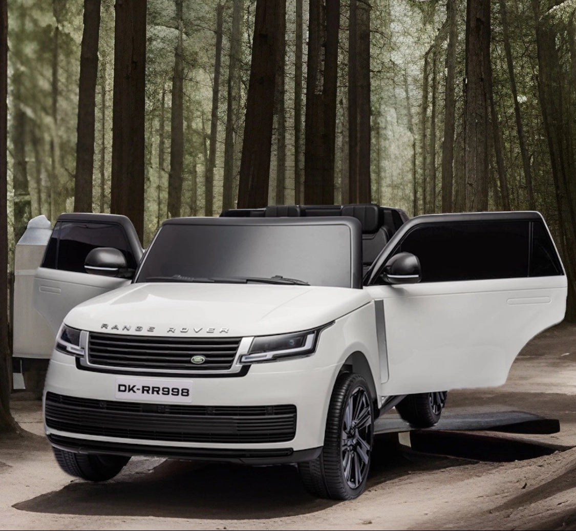Range Rover NEW SHAPE Two Seater 24V Kids Ride on Car with Parent Remote MP4 touchscreen - FROST WHITE