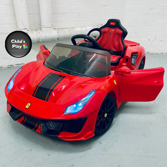 Kids Ferrari 488 Pista Spider Official EXCLUSIVE Luxury Ride-In Car