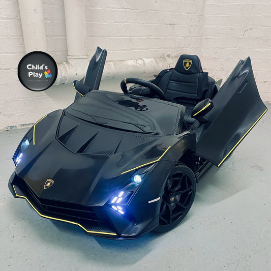 Licensed Lamborghini Autentica 12V Kids Ride on Car With Remote - Black