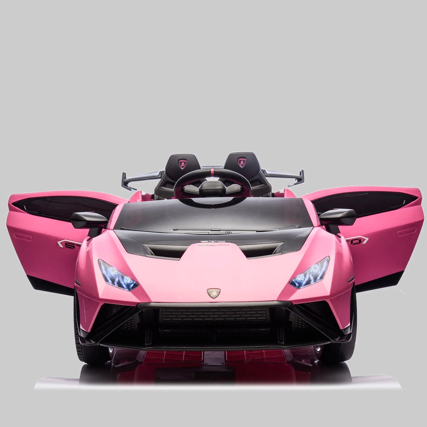 Licensed Lamborghini Huracan STO 24v DRIFT MODE Kids Electric Ride on Car PINK