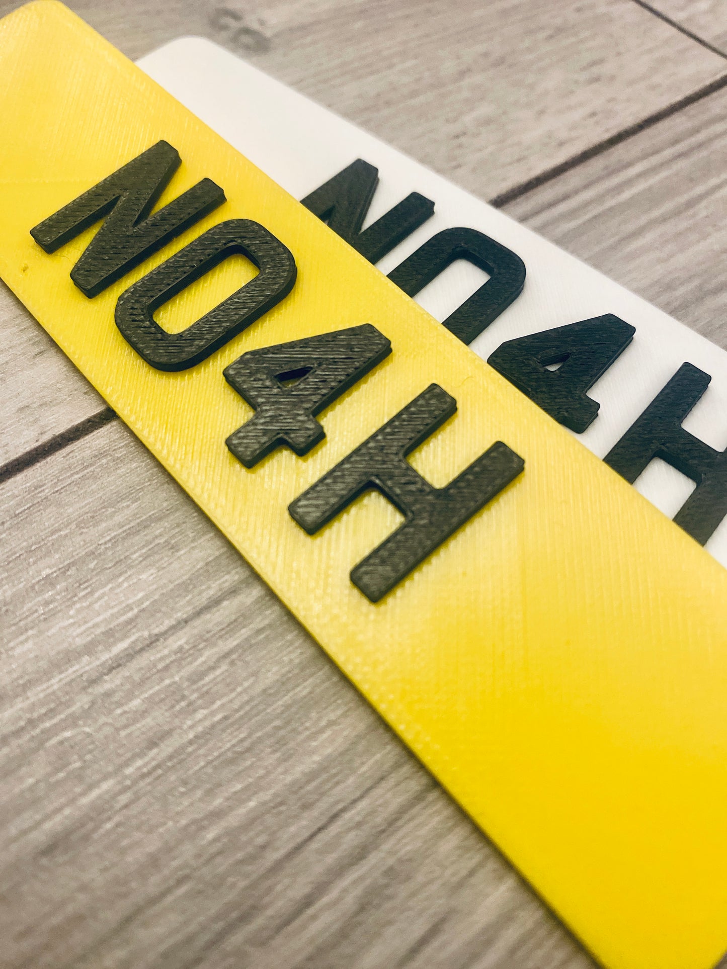 Kids Electric Ride On Car Personalised 3D 4D PRINTED NUMBER PLATES x2 UNIQUE!