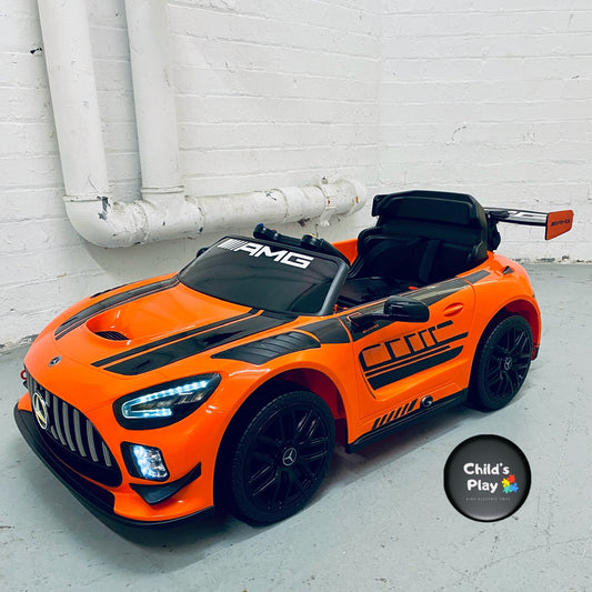 Mercedes AMG GT3 EVO 12V Kids Electric Ride On Car Remote Sport UPGRADED SPEC- ORANGE/ GREEN
