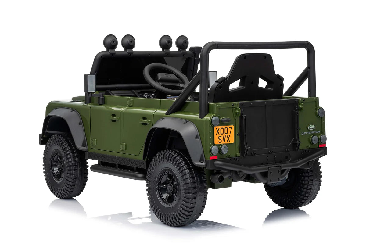 Licensed Land Rover
Defender 110 SVX/ PREMIUM SPEC 24v Battery/ Eva Rubber Wheels!