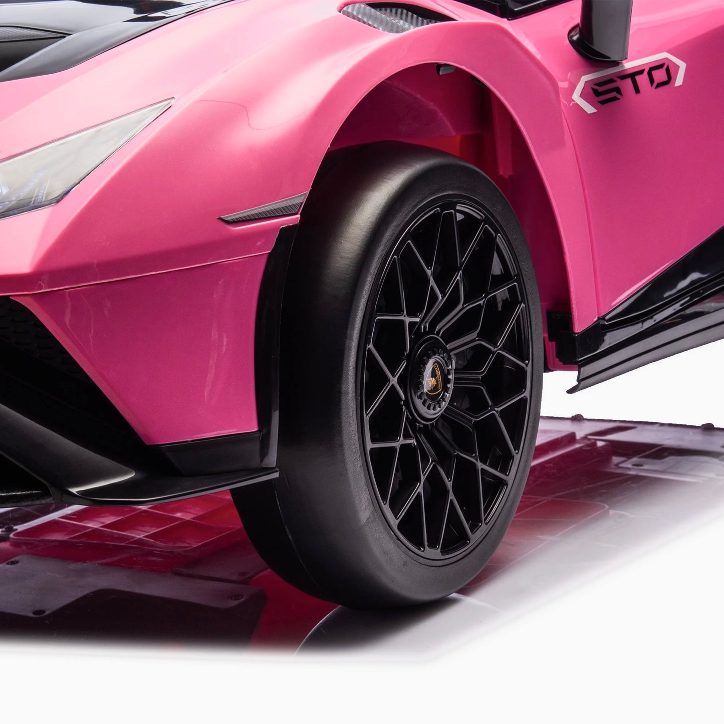Licensed Lamborghini Huracan STO 24v DRIFT MODE Kids Electric Ride on Car PINK