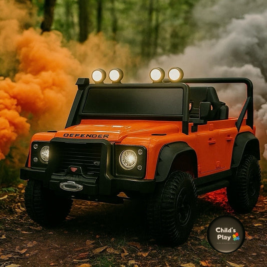 Licensed Land Rover
Defender 110 SVX/ PREMIUM SPEC 24v Battery/ Eva Rubber Wheels!