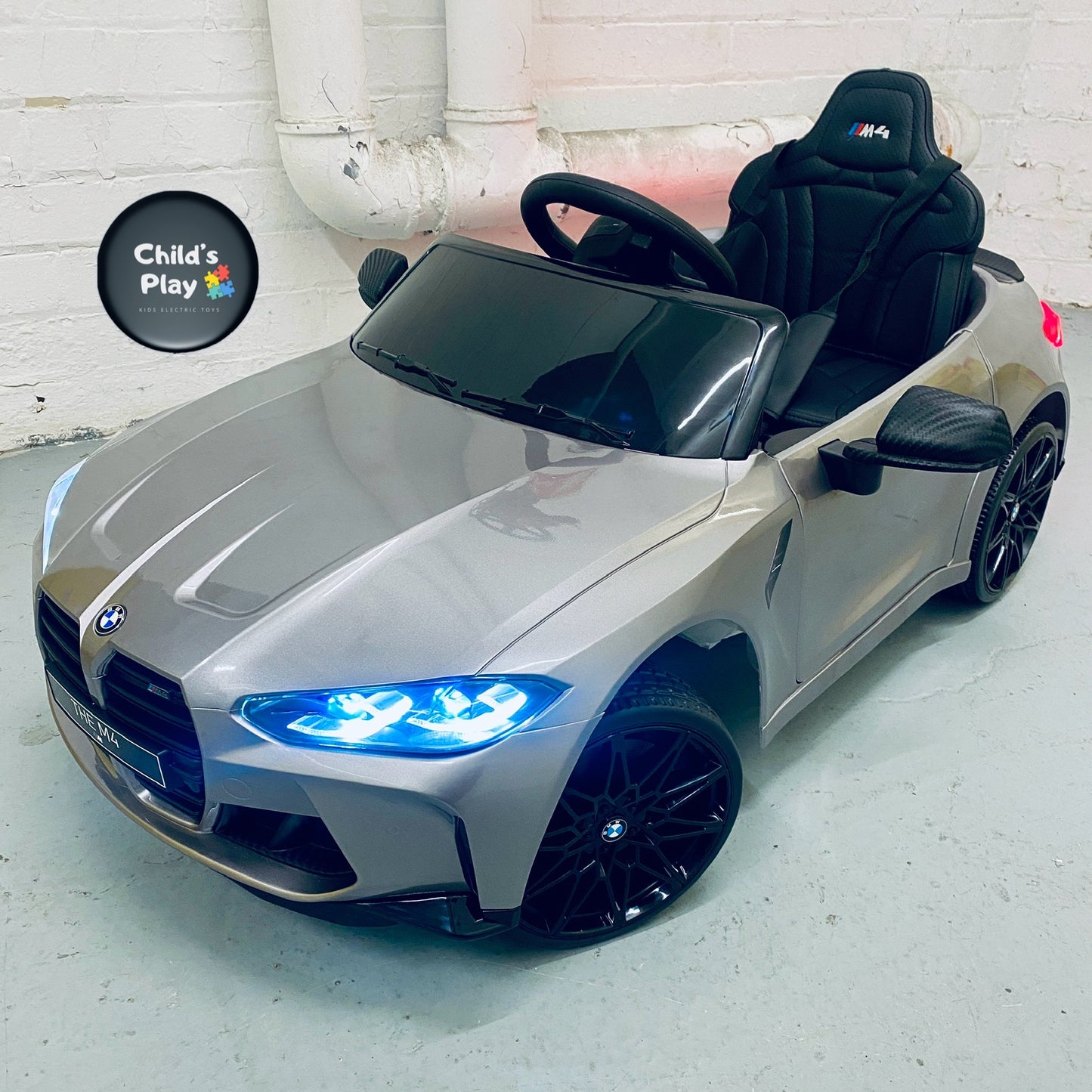 Licensed BMW M4 Competition 12v UPGRADED SPEC EVA Rubber Wheels