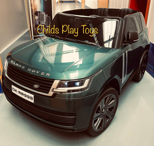 Range Rover 2023 NEW SHAPE Two Seater 24V Kids Ride on Car with Parent Remote MP4 touchscreen - Metallic Green