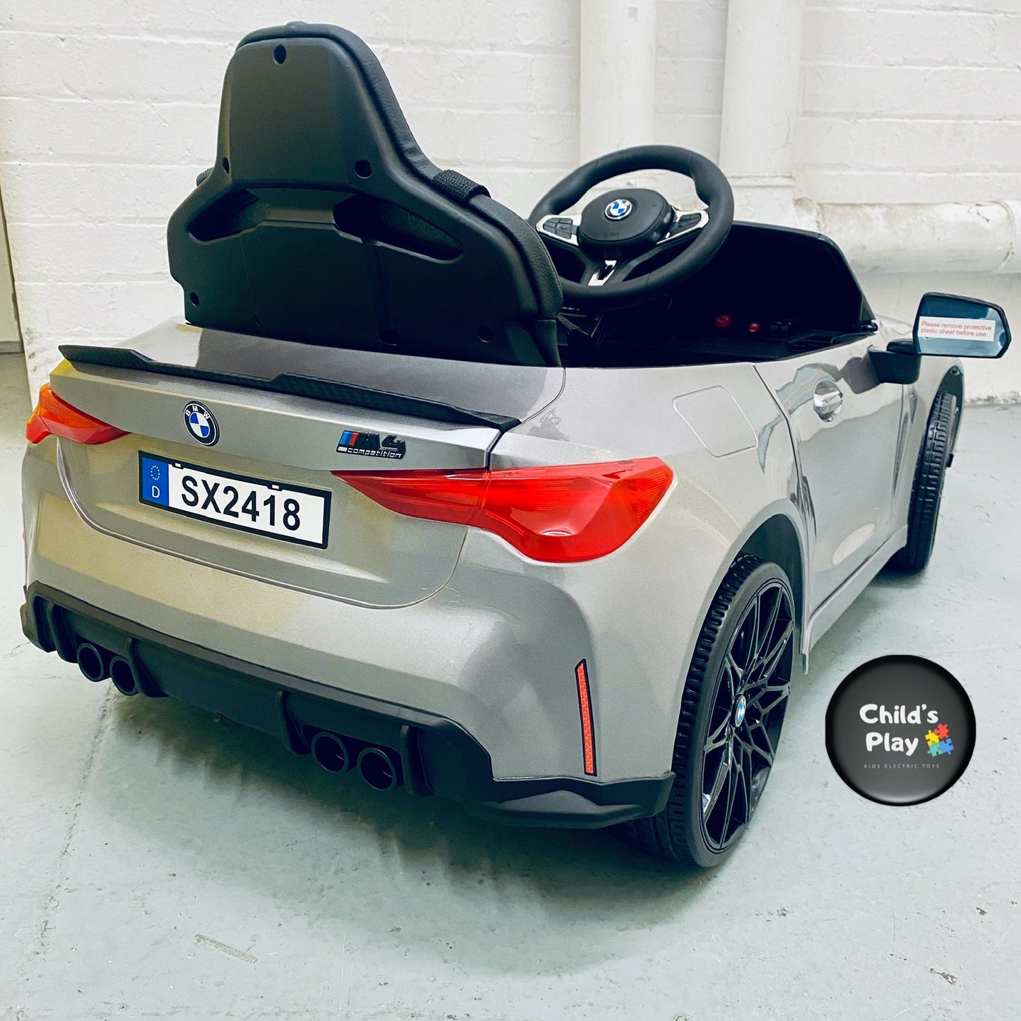Licensed BMW M4 Competition 12v UPGRADED SPEC EVA Rubber Wheels