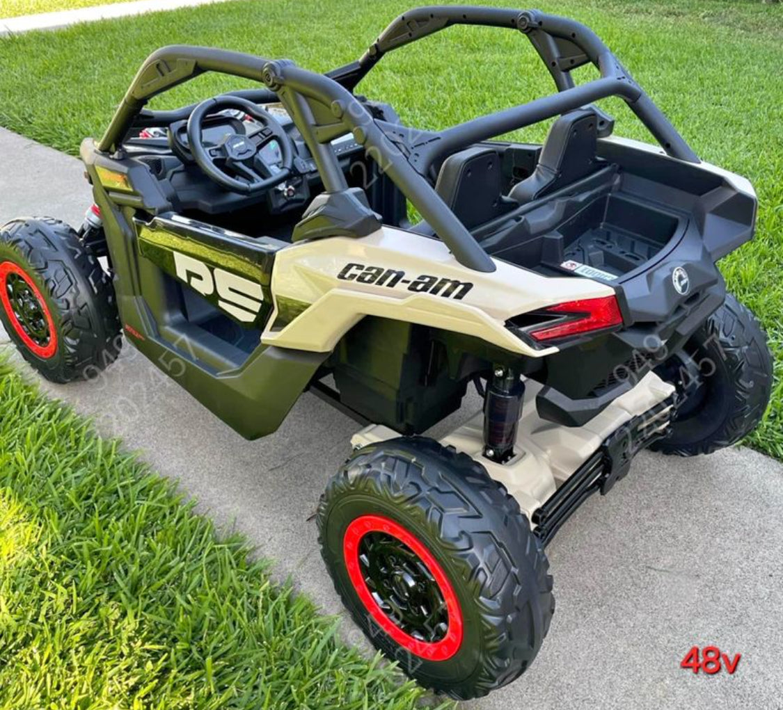 48v Licensed Can-Am Buggy 2 Seats XXL RS EDITION KHAKI with MP4 screen