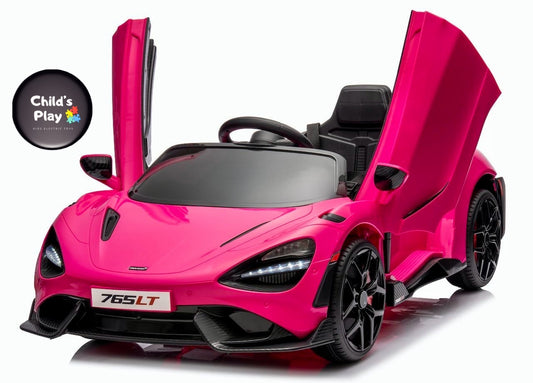 Licensed Mclaren 765LT Electric 12V Kids Ride on Toy Car With Remote - Pink