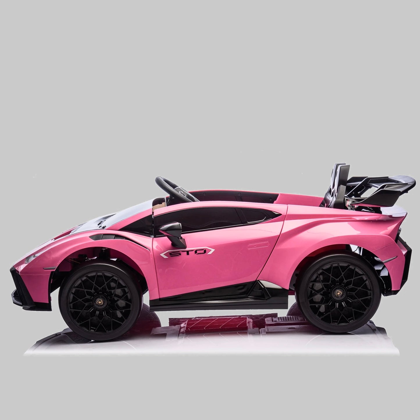 Licensed Lamborghini Huracan STO 24v DRIFT MODE Kids Electric Ride on Car PINK