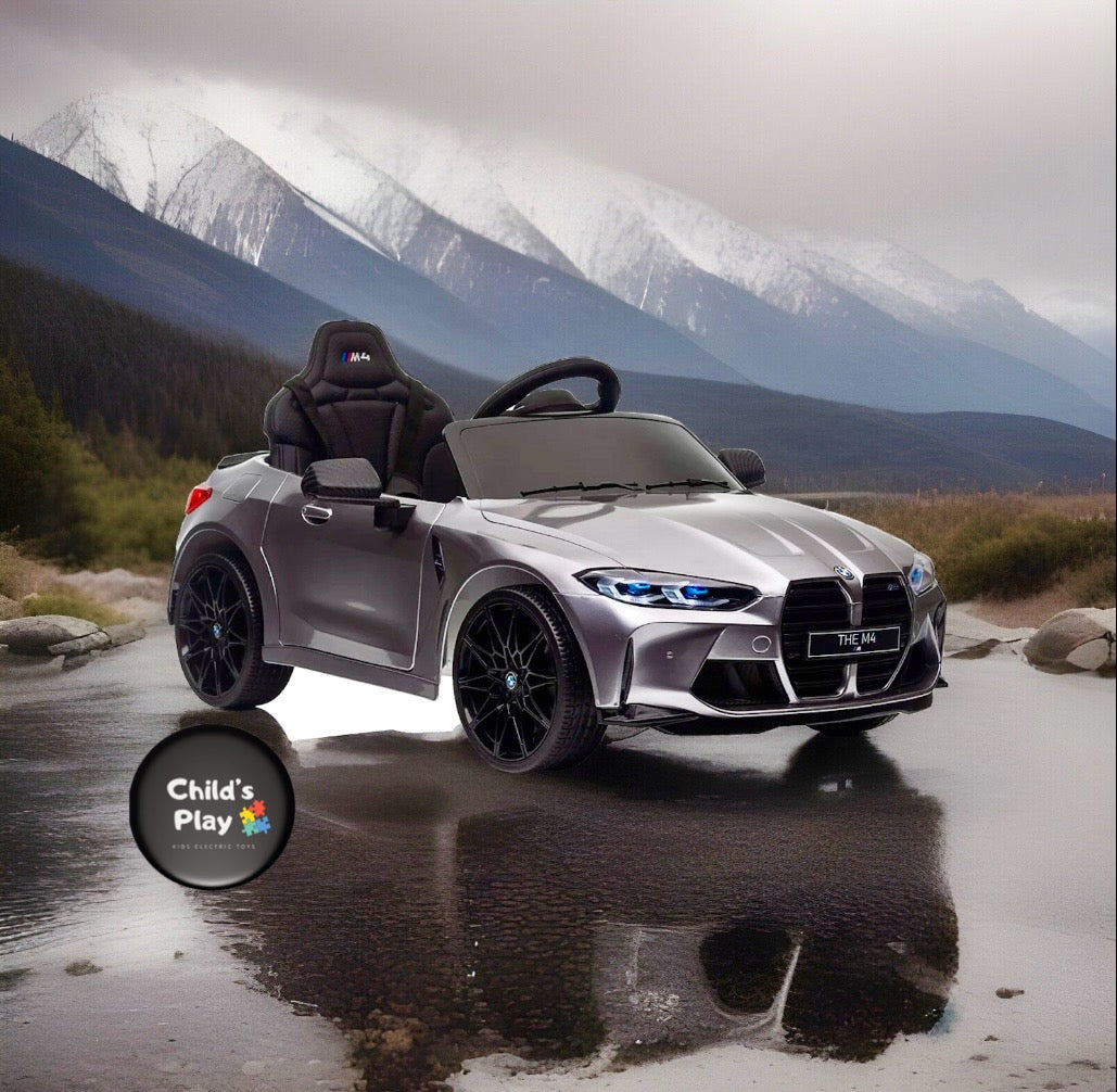 Licensed BMW M4 Competition 12v UPGRADED SPEC EVA Rubber Wheels