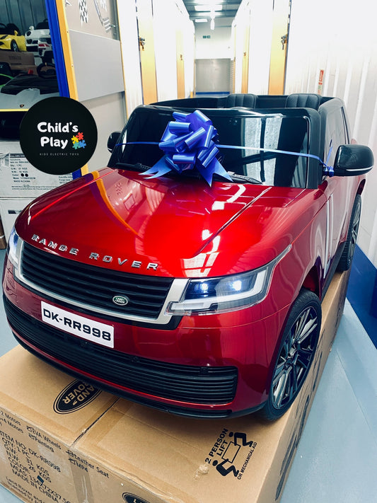 Range Rover 2023 NEW SHAPE Two Seater 24V Kids Ride on Car with Parent Remote MP4 touchscreen - Metallic RED