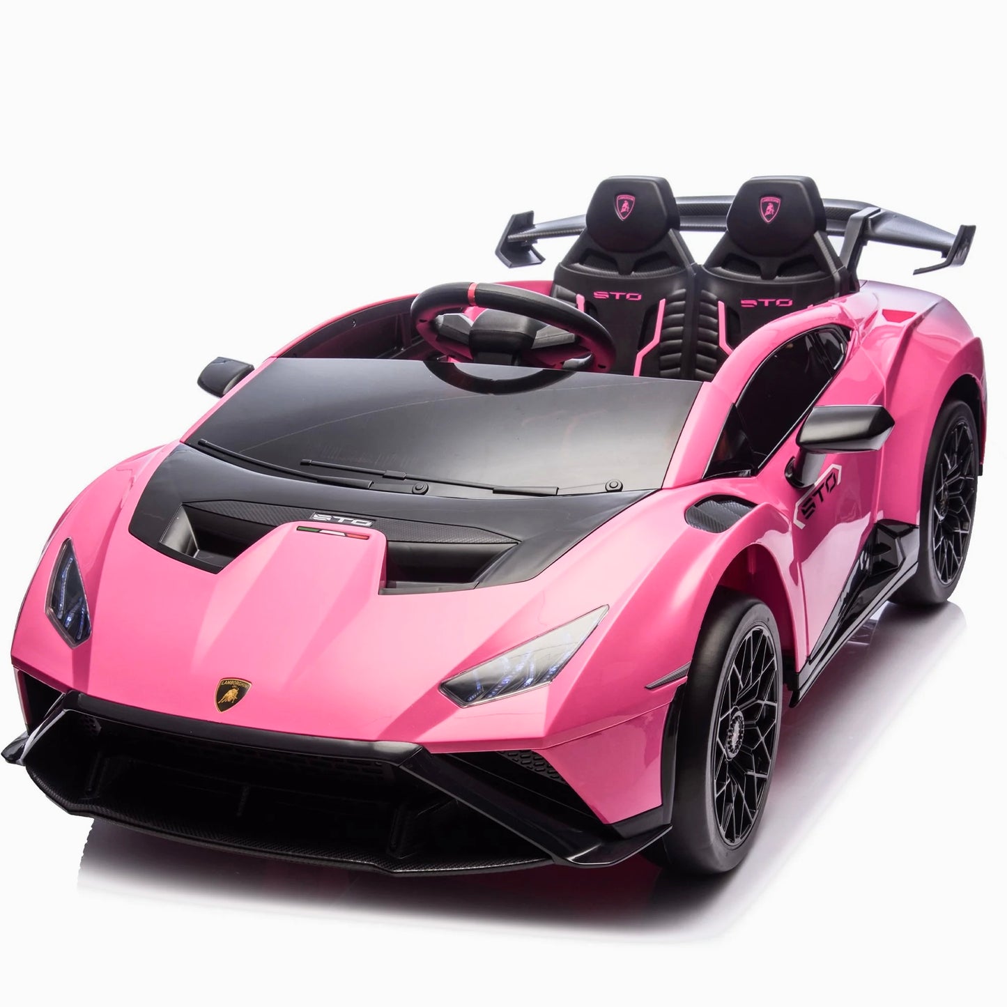 Licensed Lamborghini Huracan STO 24v DRIFT MODE Kids Electric Ride on Car PINK