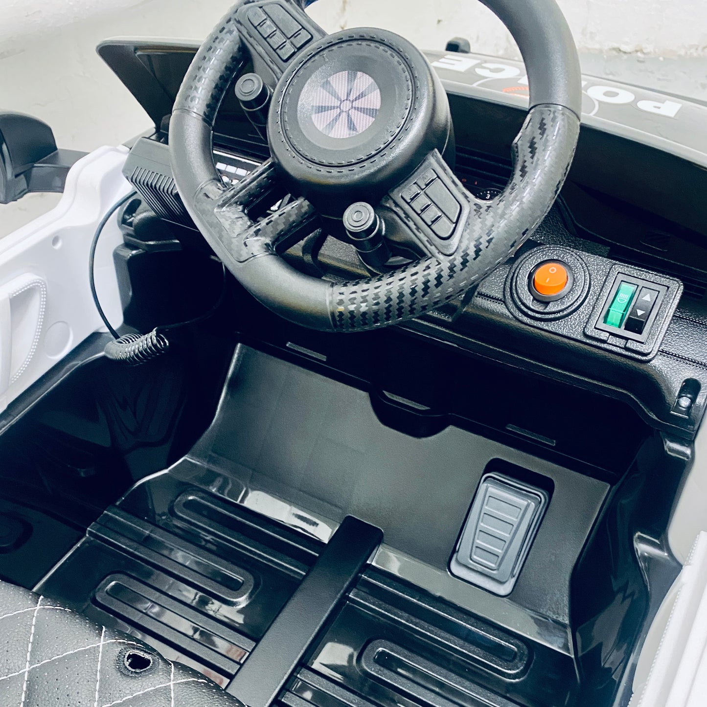 12v Kids Electric Ride On POLICE CAR BLACK