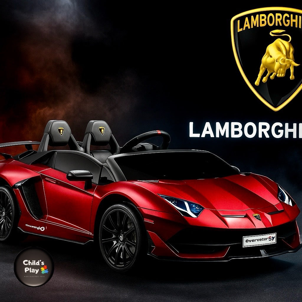 Licensed 24v Lamborghini Aventador SVJ x2 Seater Ride On Car SALE!