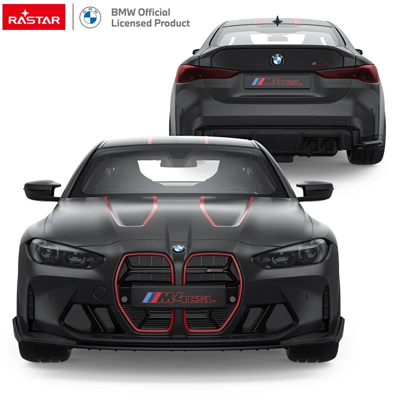 Rastar RC 1:16 BMW M4 CSL Kids Remote Control Toy Car - Matt Black