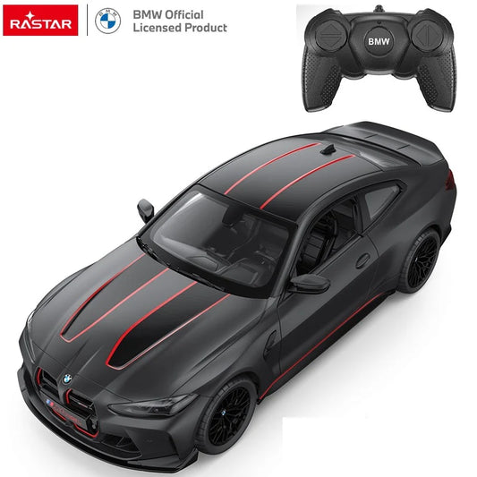 Rastar RC 1:16 BMW M4 CSL Kids Remote Control Toy Car - Matt Black