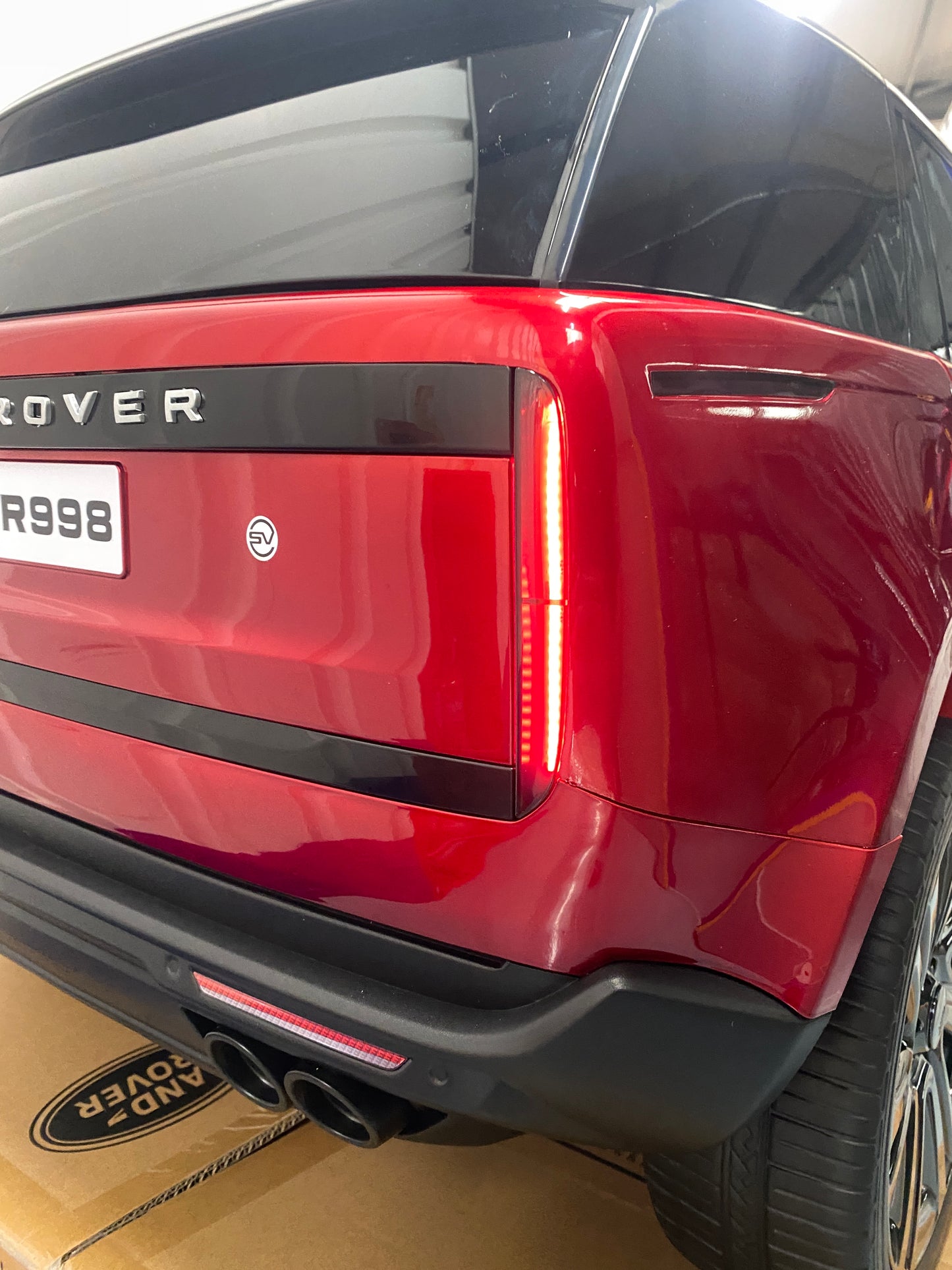 Range Rover 2023 NEW SHAPE Two Seater 24V Kids Ride on Car with Parent Remote MP4 touchscreen - Metallic RED