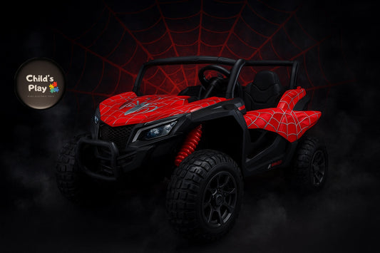 24v XL – Large Two-Seater Adventure Ride-On UTV BUGGY Car With Remote & EVA Rubber Wheels- SPIDER RED EDITION 🕸️🕷️