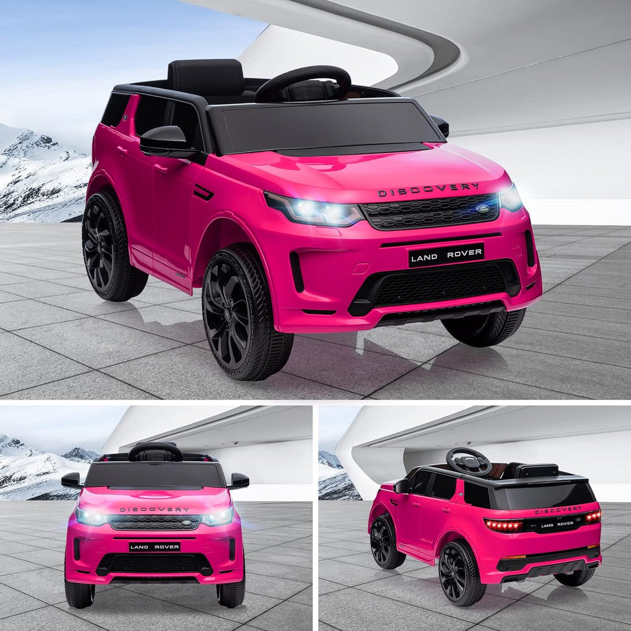 Licensed Range Discovery Sport 12v Kids Ride on Car with Remote -BABY PINK