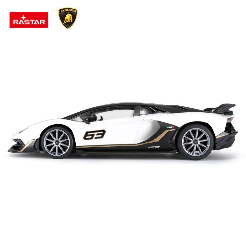 Rastar RC 1:14 Aventador SVJ Performance Kids Remote Control Toy Car - White