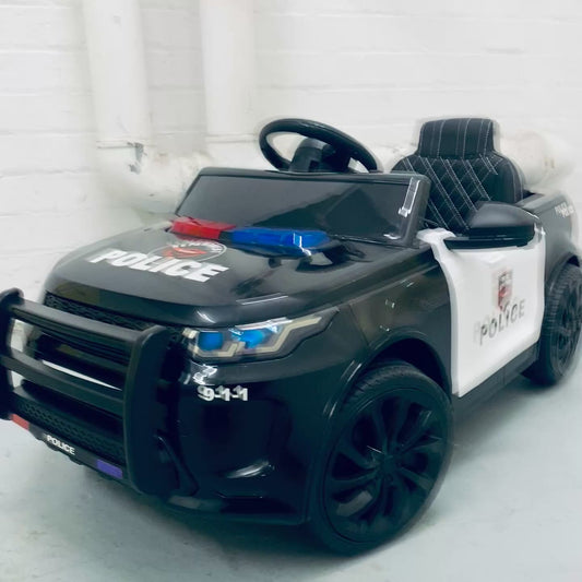 12v Kids Electric Ride On POLICE CAR BLACK